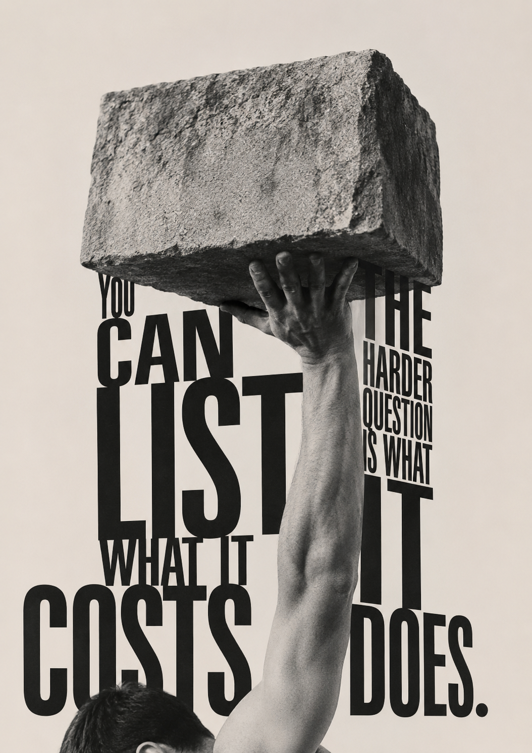 You can list what it costs. The harder question is what it does.