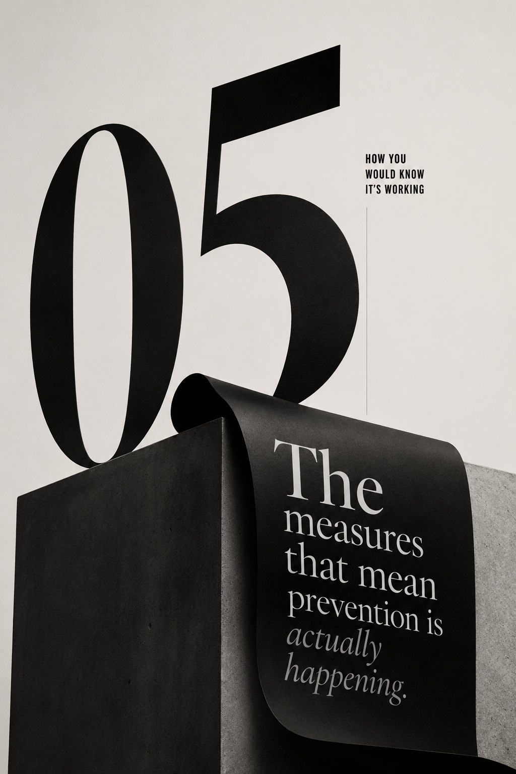 05 &middot; How you would know it's working. The measures that mean prevention is actually happening.